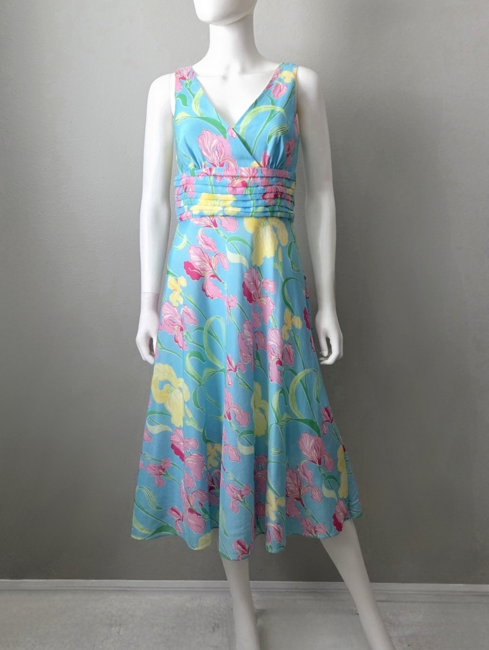 Lilly Pulitzer Silk / Cotton Sleeveless Bold Floral A-Line Dress, Lined, Size 6
